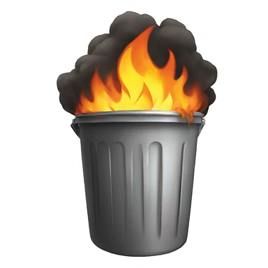 Trash on fire sticker