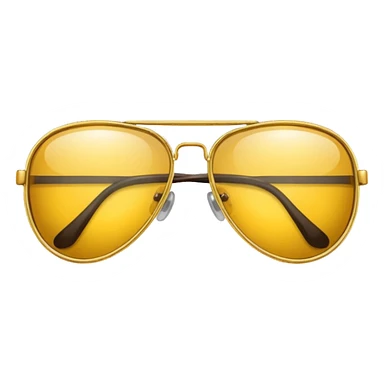 golden-yellow aviator Glasses sticker