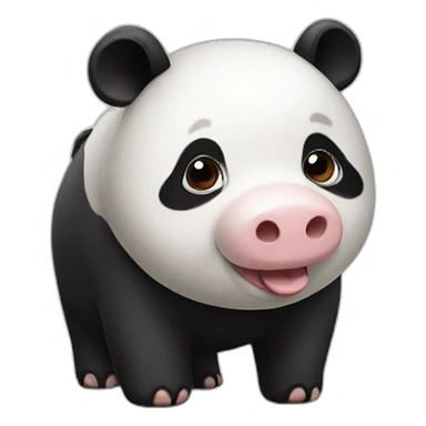 panda pig sticker