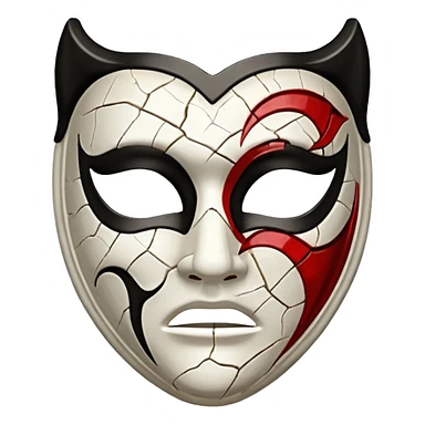 Theatre mask tragedy sticker