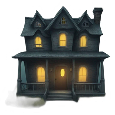 Scary house  sticker