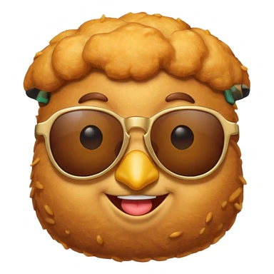 chicken nugget wearing sunglasses sticker