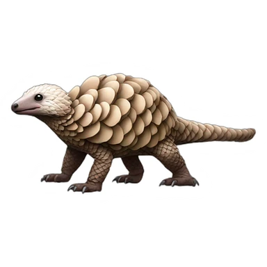 realistic full body pangolin sticker