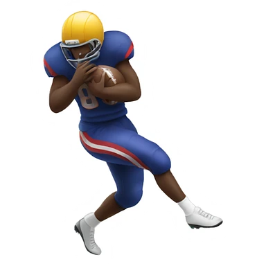 Football player tackling sticker