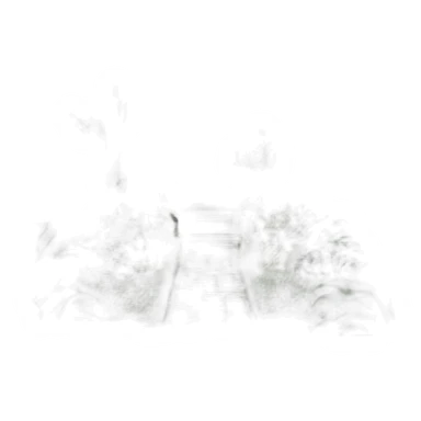 garden with tall wall sticker