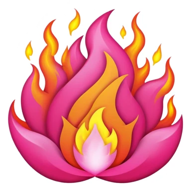 Pink fire sticker