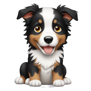 Baby with border collie sticker