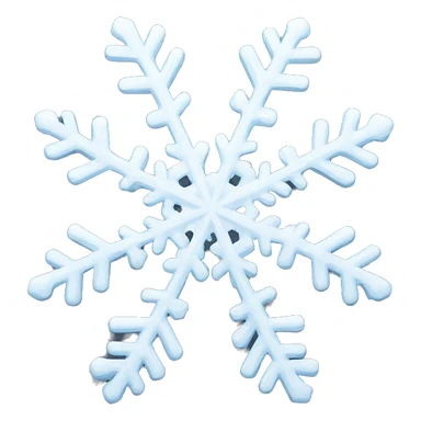 A white, sparkling snowflake. sticker