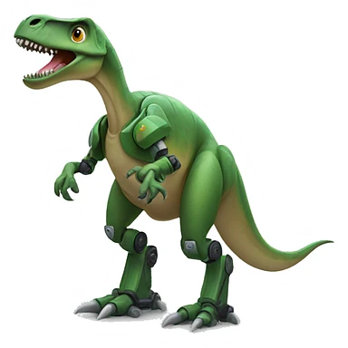 Dinosaur with robot arms sticker