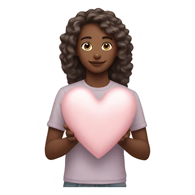 Light pastel pink heart sticker