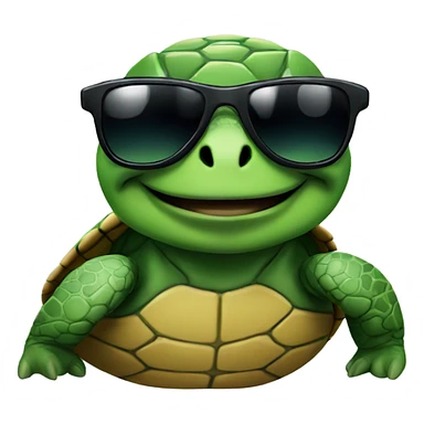 Turtle wearing sunglasses sticker