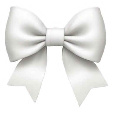 White bow on white bow sticker