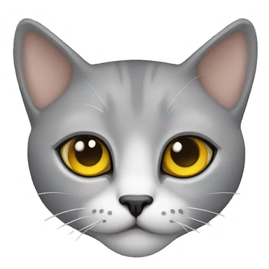 Gato gris ojos amarillos sticker