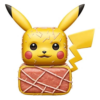 piccachu made of spam mest sticker