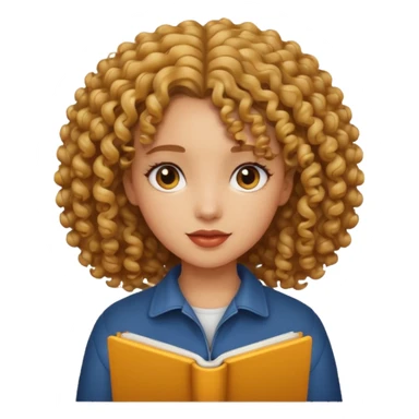 Curly girl sticker