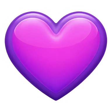 neon purple heart sticker