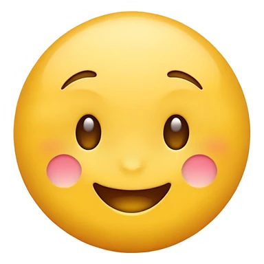 yellow emoji blushing  sticker