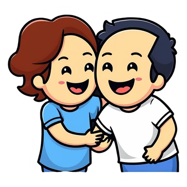 couple laughing together sticker