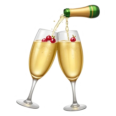 champagne and berries sticker