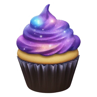 Galaxy frosted cupcake  sticker