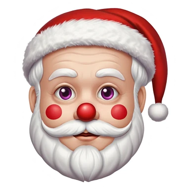 santa with clown sticker