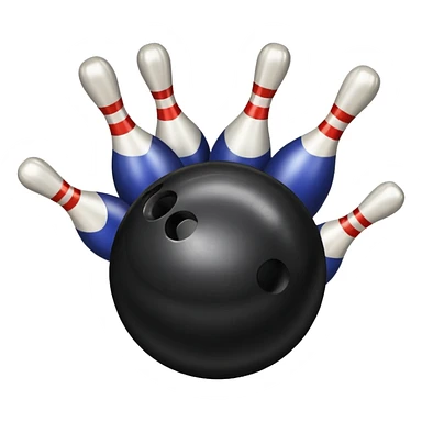 Bowling ball make a strike sticker
