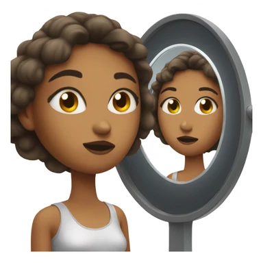 woman in the mirror sticker