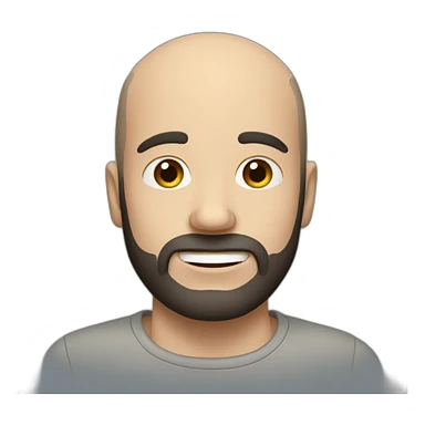 balding white guy with black hair and scruff sticker