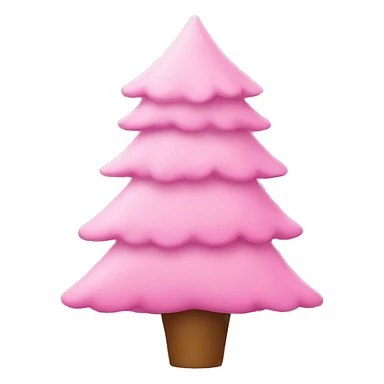 pink christmas tree  sticker