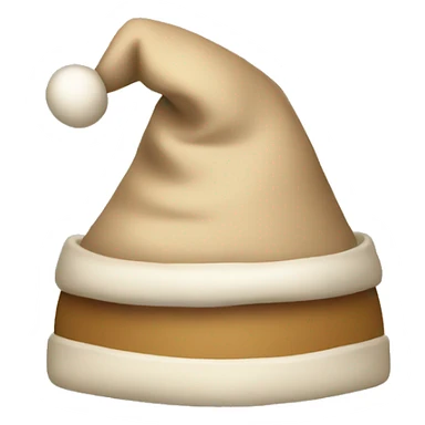 Beige christmas hat sticker