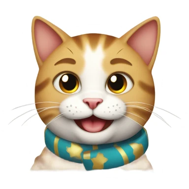 Happy new year cat sticker