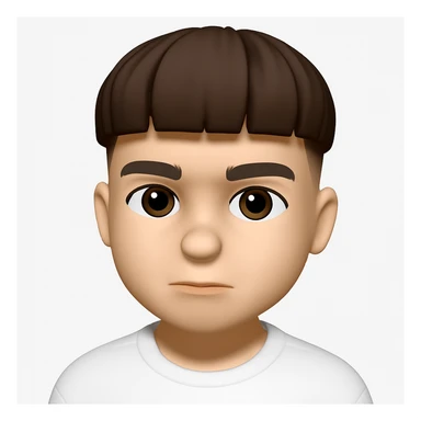 Convert this photo into a 3D emoji in Apple style, preserving the person's identity and facial features. The style should resemble Apple's emoji style with a 3D effect. sticker