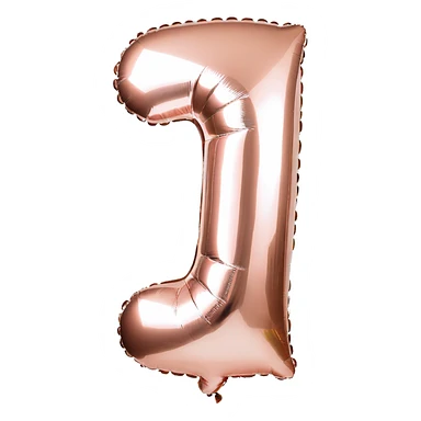 first birthday rose gold number ONE foil balloon  sticker