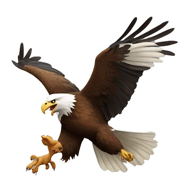 Eagle snatching rabbit sticker