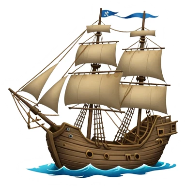 The Flying Dutchman with dilapidated saild sticker