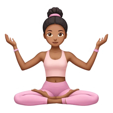 black yoga girl light pink clothes n sticker