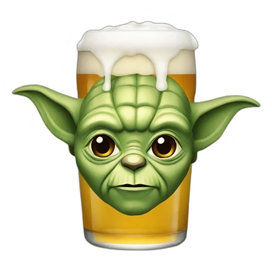 Yoda beer sticker