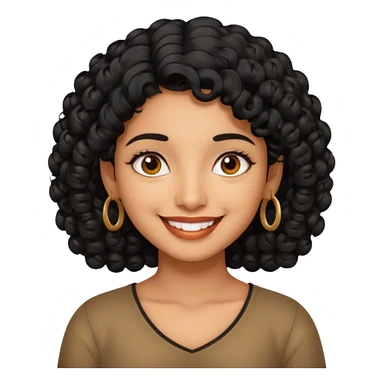 Indian fat girl south Indian curly short black hair tan sticker