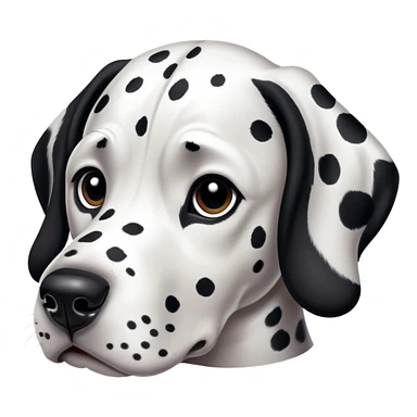 dalmatian dog face sticker