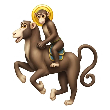 Monkeys on unicorn  sticker