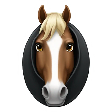 A horse with a black jacket  sticker