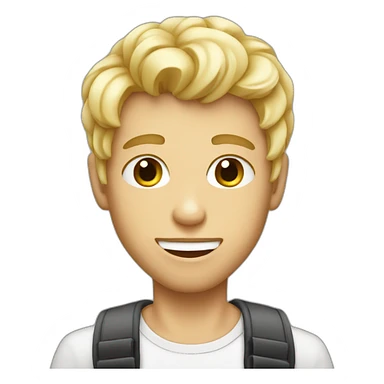 a blonde cute guy eating vegan sticker