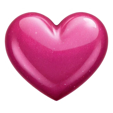 pink heart with red glitter  sticker