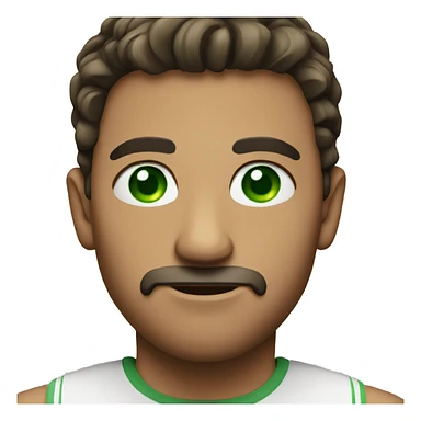 a man green eyes sticker