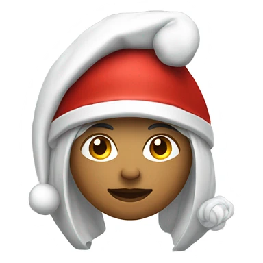 white spartan female wearing red santa hat sticker