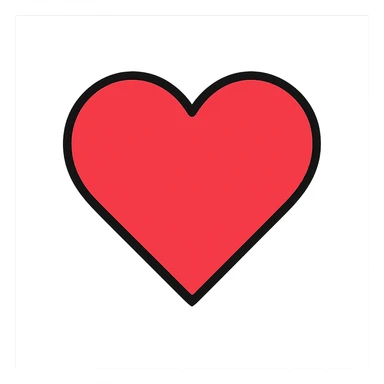 heart icon, clean and simple, modern icon style, no text sticker