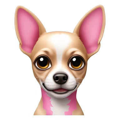 Chihuahua with pink design sticker