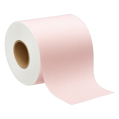 Light pink toilet paper sticker