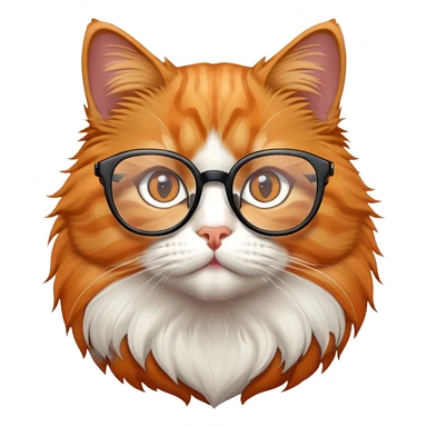 cat with glasses sticker