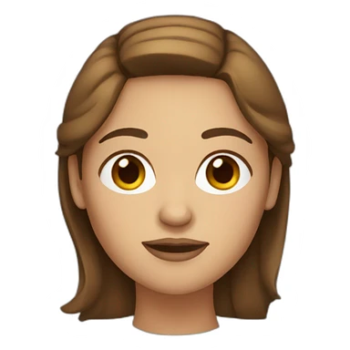 White mexican woman with brown hair and freckles  sticker